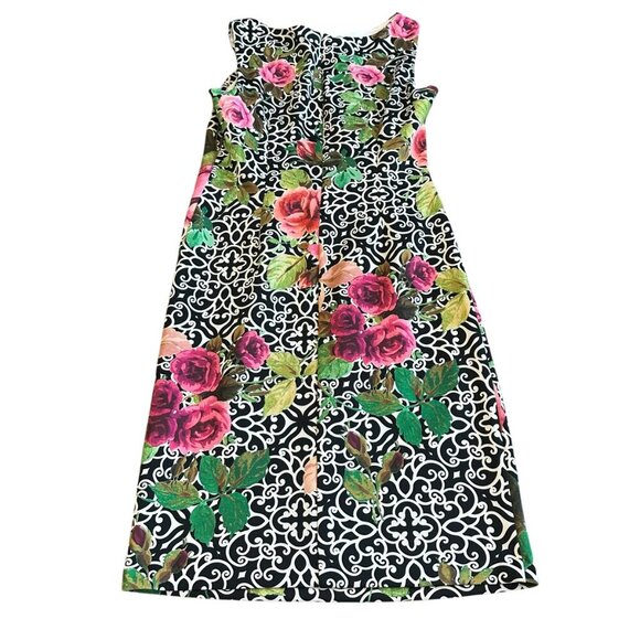 Joseph Ribkoff Fitted Scuba Sheath Dress Floral Print Sleeveless Stretch Size 12 - Picture 8 of 11